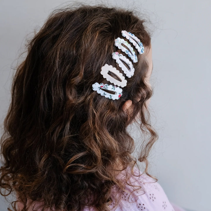Mimi & Lula Scalloped Floral Mini Clic Clac Clips