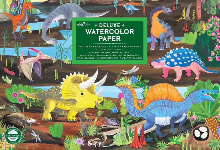Eeboo Dinosaur Watercolor Pad