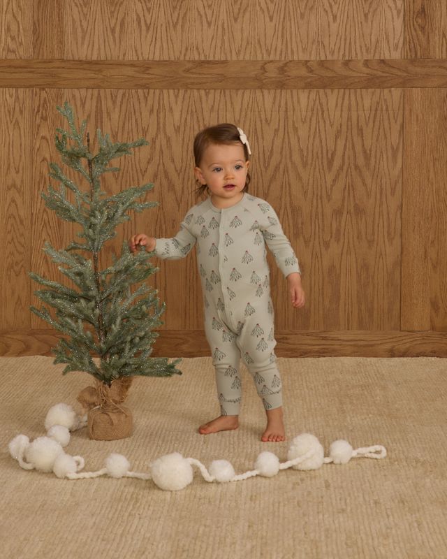 Rylee + Cru Organic Long John Pajamas - Trees