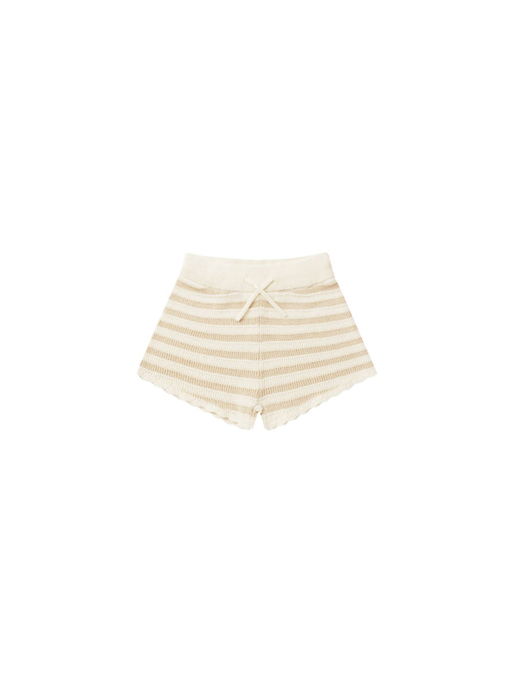 Rylee + Cru Knit Vest + Shorts Set - Sand Stripe
