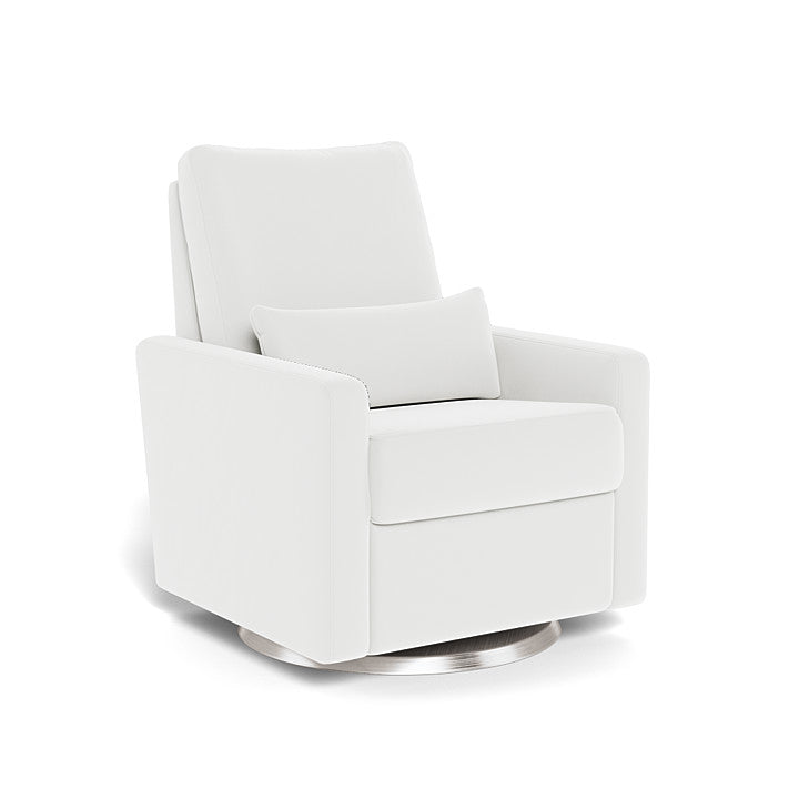 Monte Design Motorized Matera Glider Recliner - Brushed Steel Swivel Base