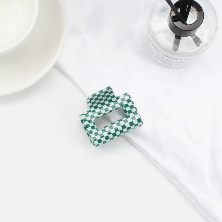 Hopscotch Kids Checkered Claw Hair Clip