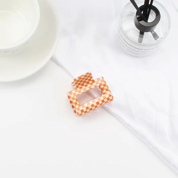 Hopscotch Kids Checkered Claw Hair Clip