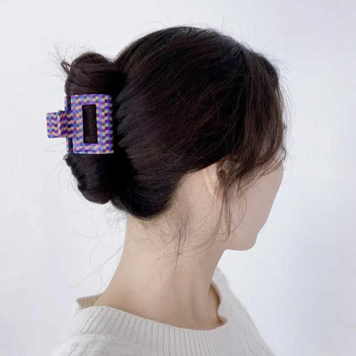 Hopscotch Kids Checkered Claw Hair Clip