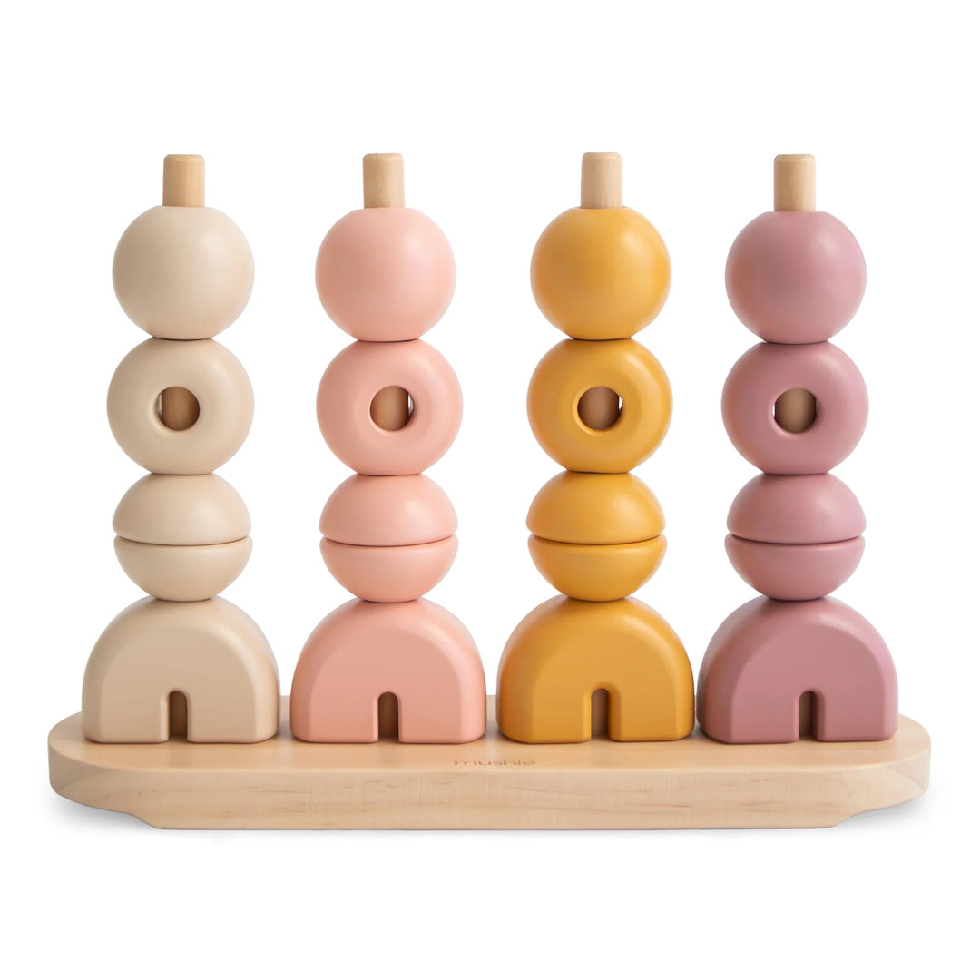 Mushie Wooden Multi Shape Stacker