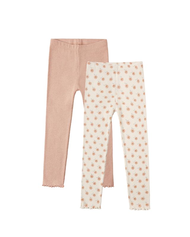 Rylee + Cru Ribbed Legging - Natural Peaches, Melon