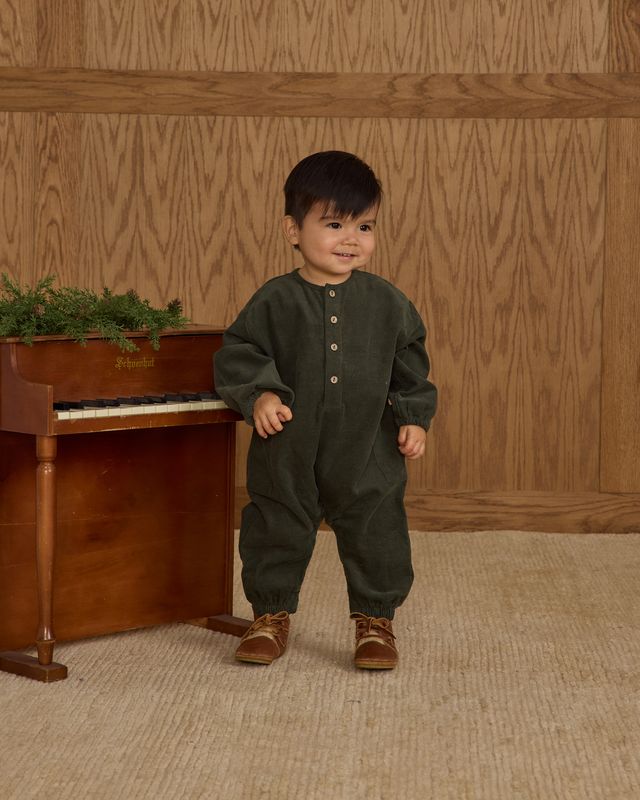 Rylee + Cru Relaxed Woven Jumpsuit - Evergreen