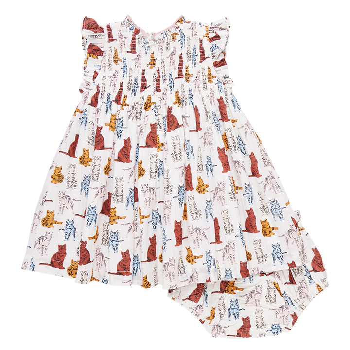 Pink Chicken Stevie Dress - Tabby Cats