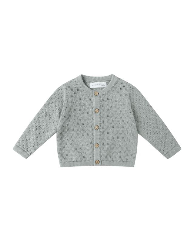 Quincy Mae Knit Cardigan - Steel Blue
