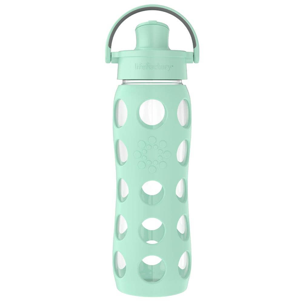 LifeFactory 22oz Glass Water Bottle Active Cap