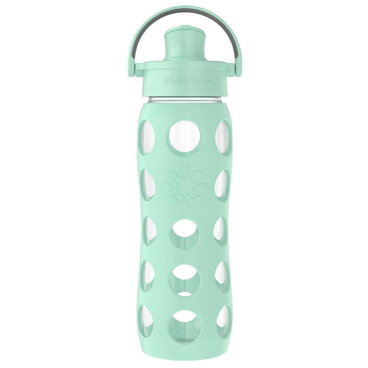 LifeFactory 22oz Glass Water Bottle Active Cap