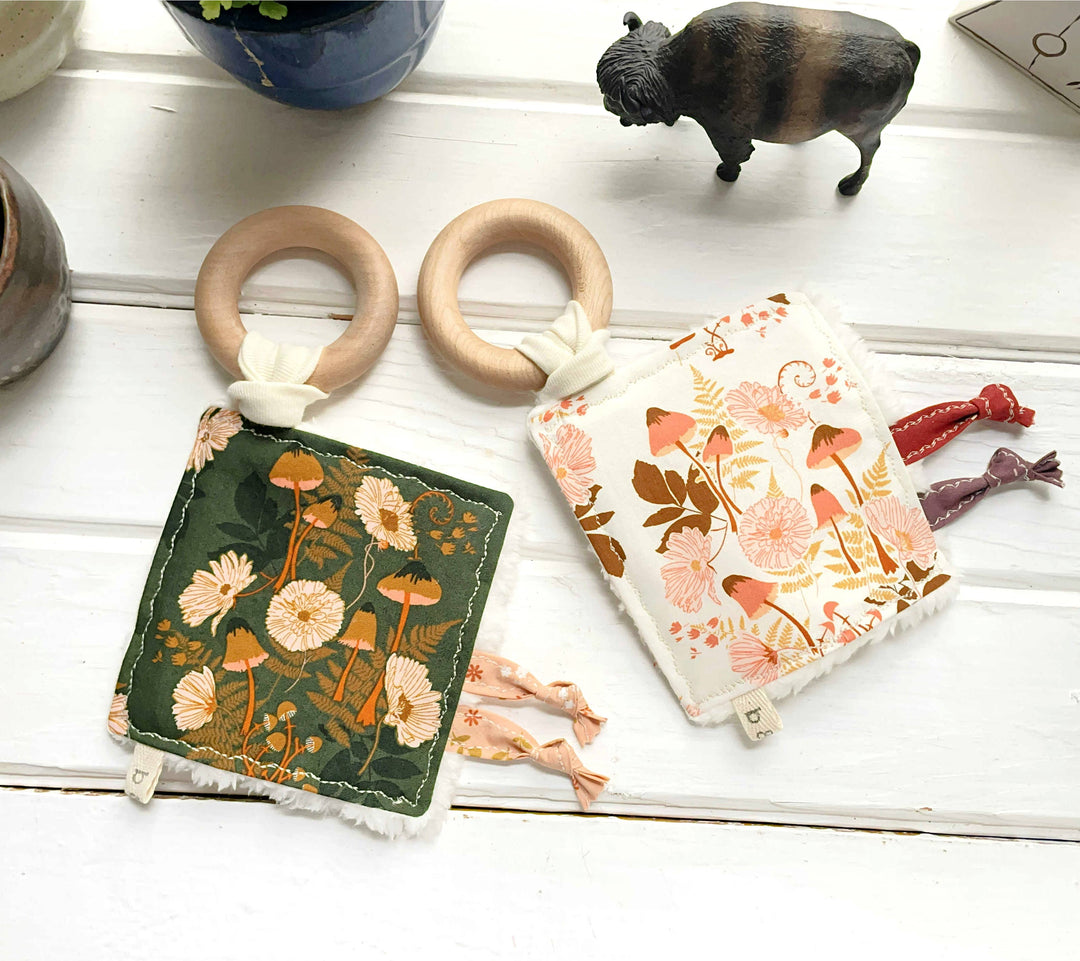 The Bird & Elephant Woodland Forest Floor Floral Sensory Crinkle Teether