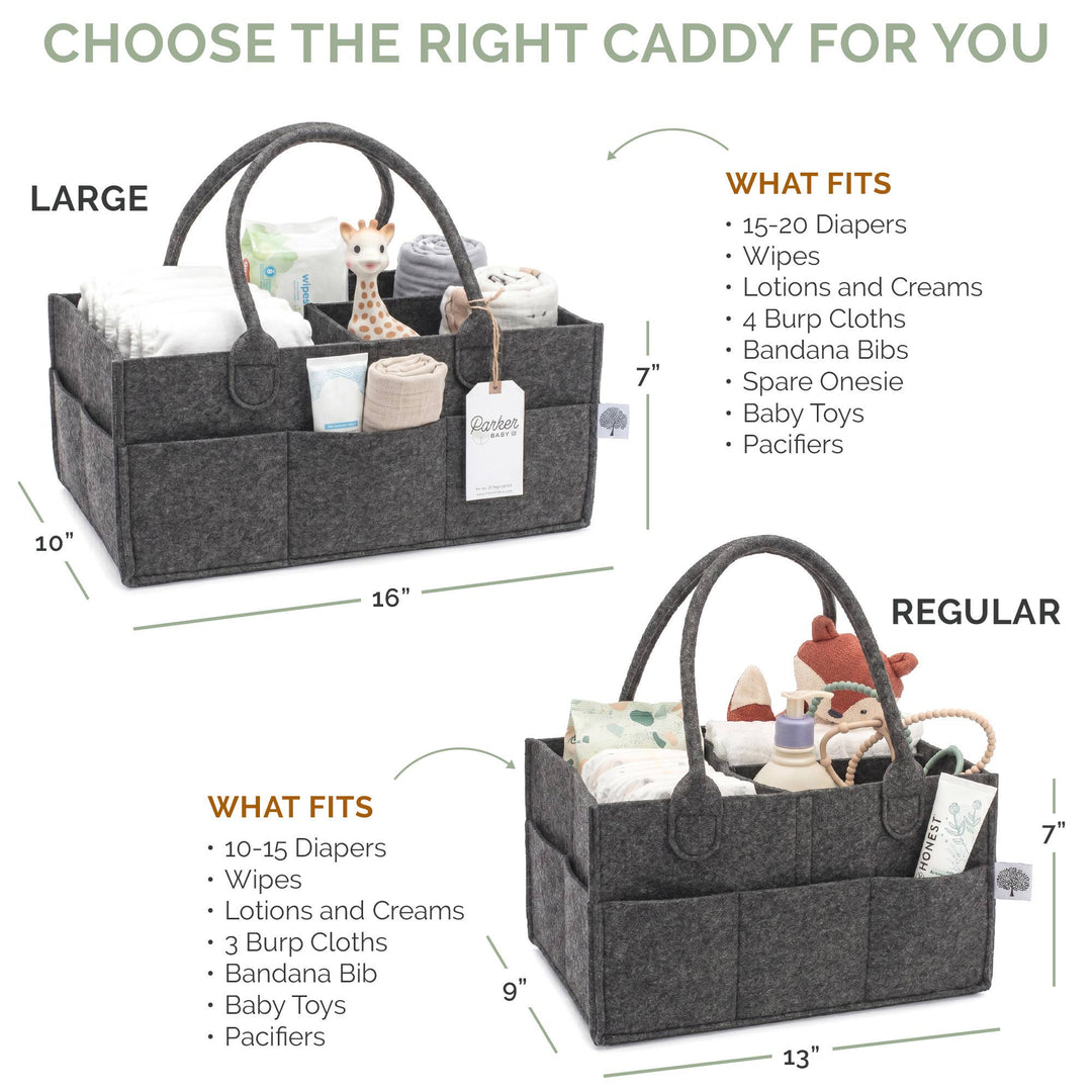 Parker Baby Co. Diaper Caddy - Peppercorn