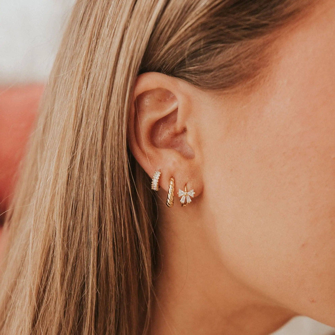 Mauve Jewelry Co. Lucy Diamond Bow Hoops
