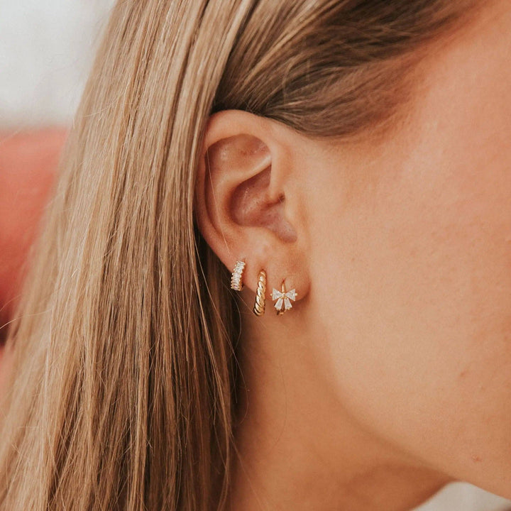 Mauve Jewelry Co. Lucy Diamond Bow Hoops