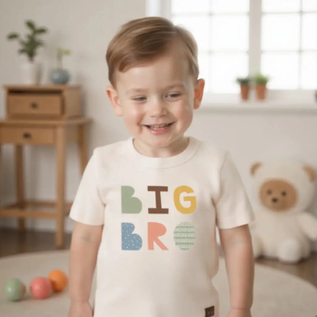 Finn + Emma Kid Graphic Organic Tee - Big Bro Desert Bloom