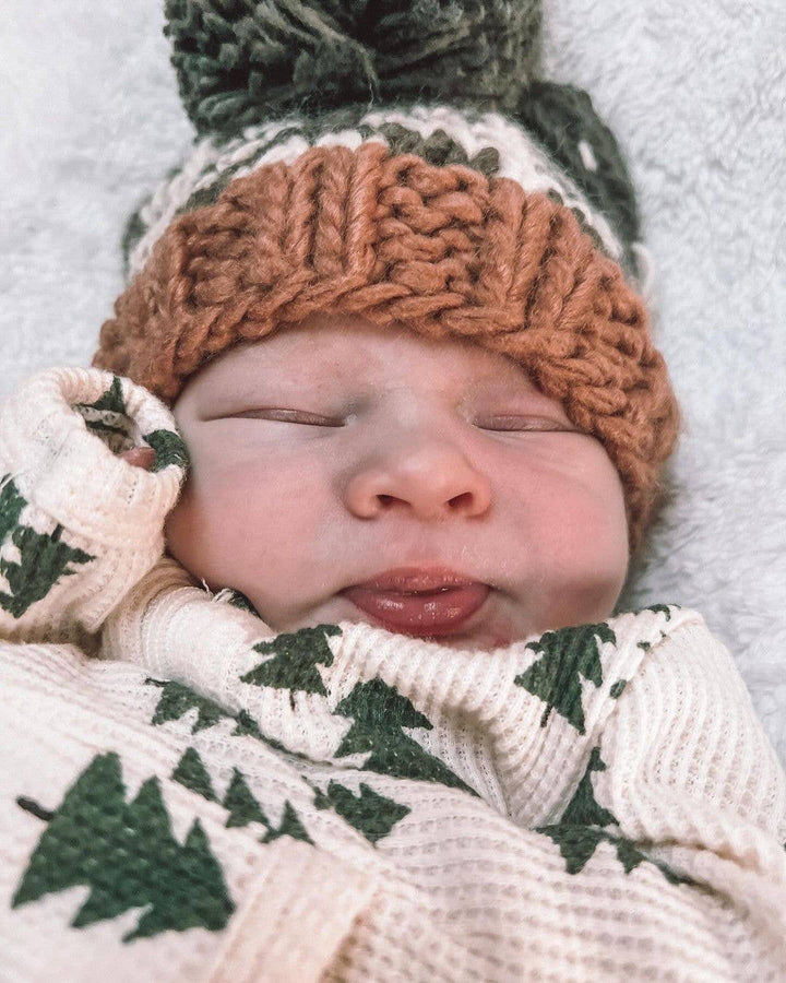 Huggalugs Forest Knit Beanie Hat Loden Baby & Kids