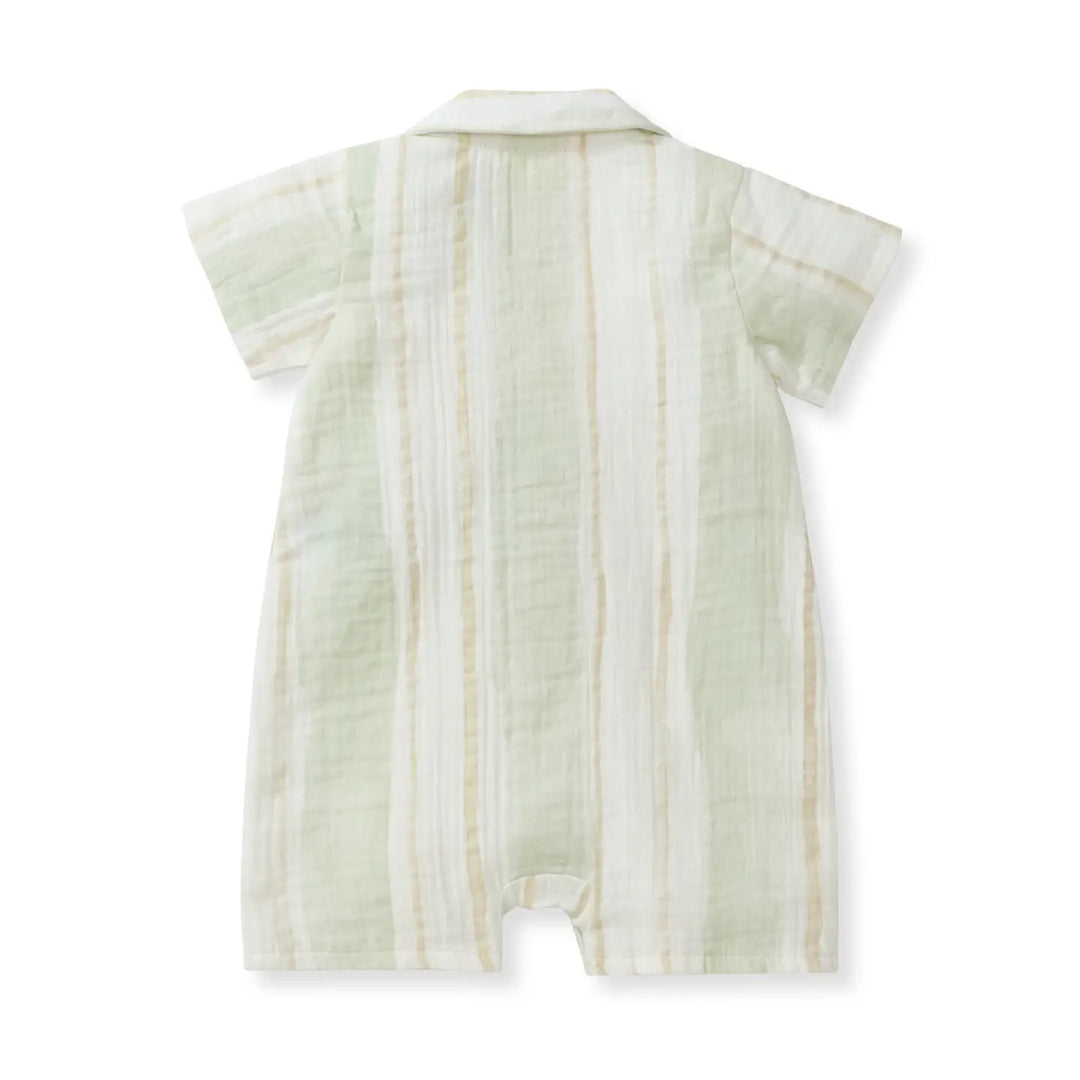Burt's Bees Pacific Stripe Baby Boy Romper