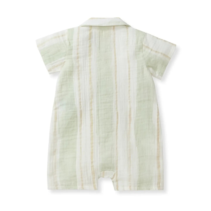 Burt's Bees Pacific Stripe Baby Boy Romper