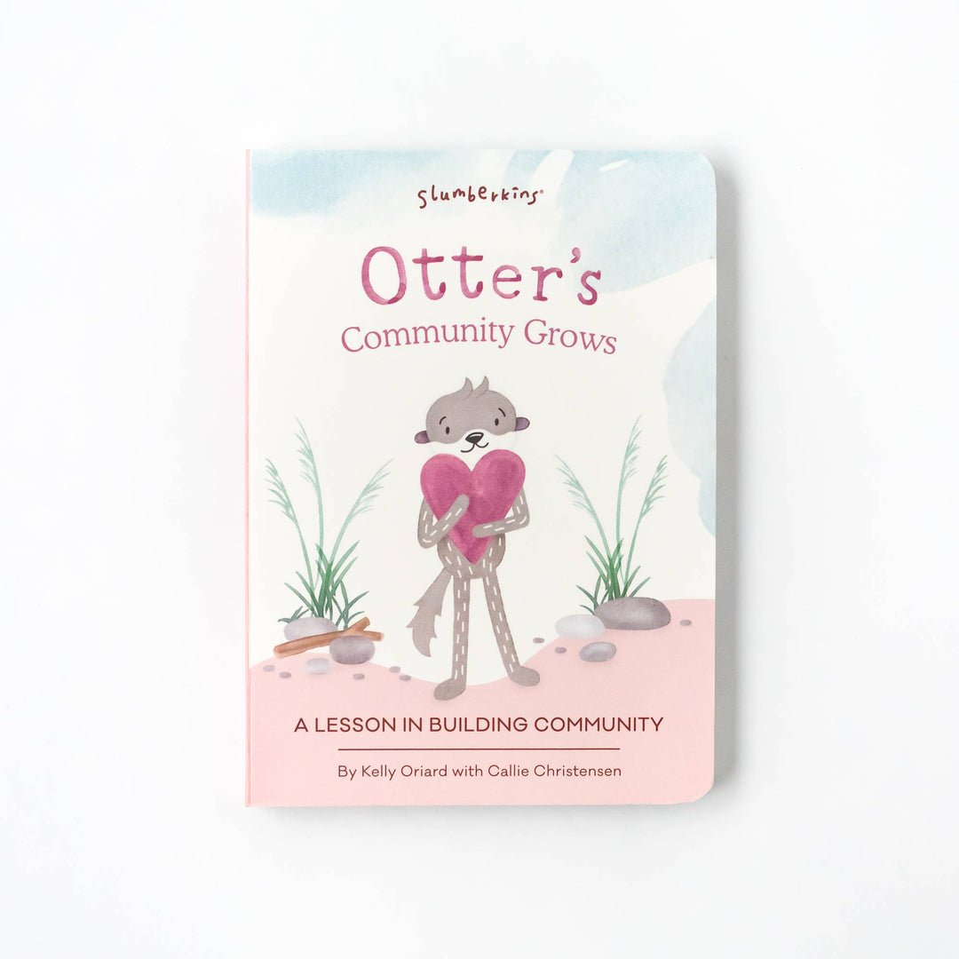 Slumberkins Otter's Building Connections Plush Snuggler Set - 2 Books