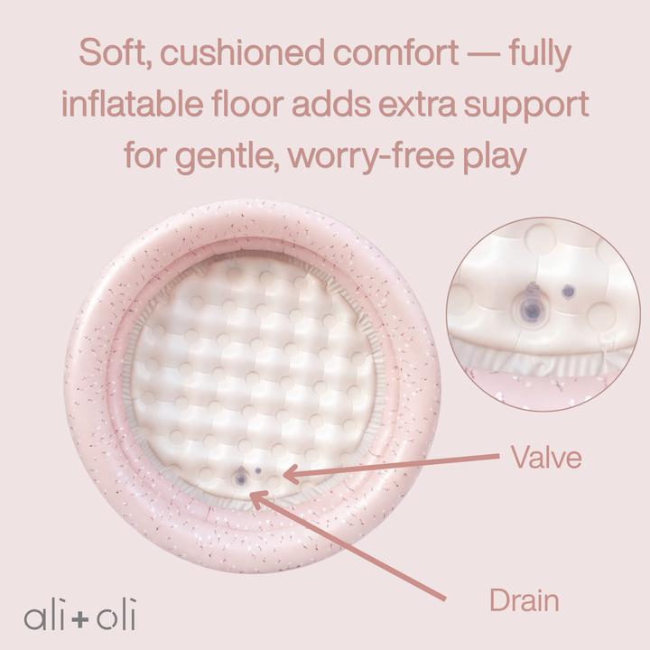 Ali+Oli Two-Ring Inflatable Kiddie Pool - Peony