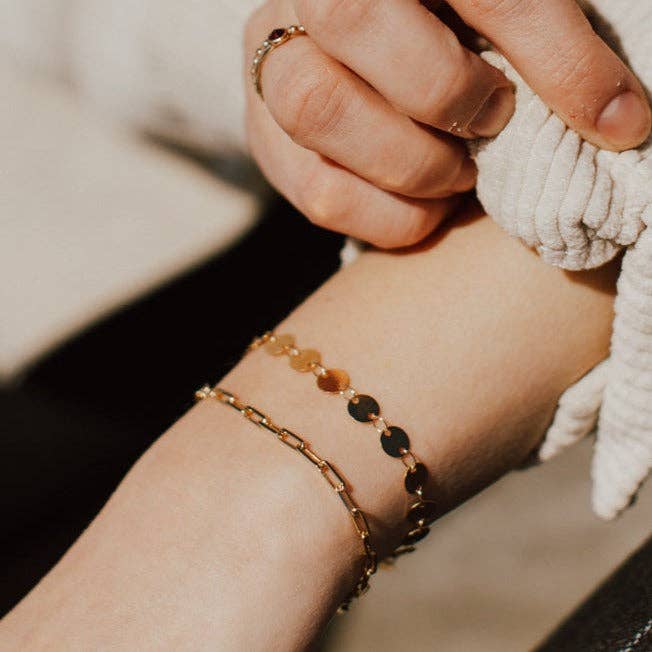 Mauve Jewelry Co. Chloe Gold Filled Coin Bracelet
