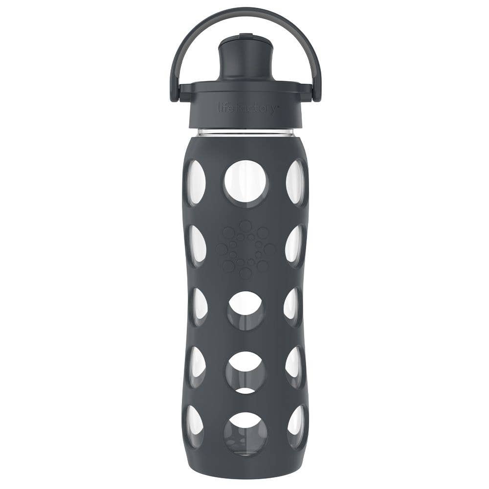 LifeFactory 22oz Glass Water Bottle Active Cap