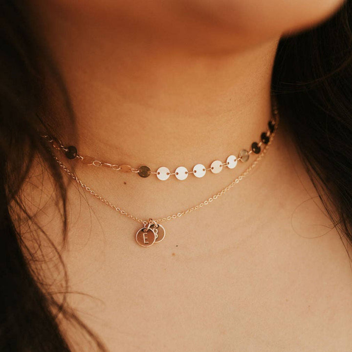 Mauve Jewelry Co. Chloe Gold Filled Coin Necklace