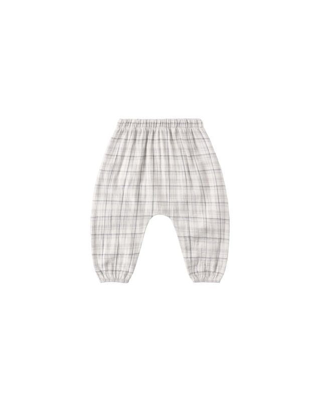Quincy Mae Woven Pant - Blue Plaid