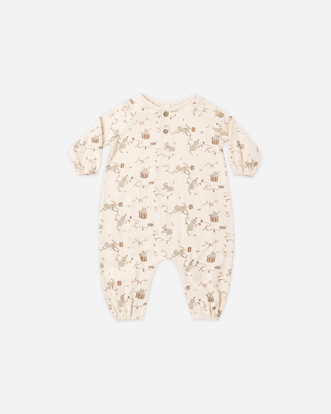 Rylee + Cru Henley Jumpsuit - Kitties