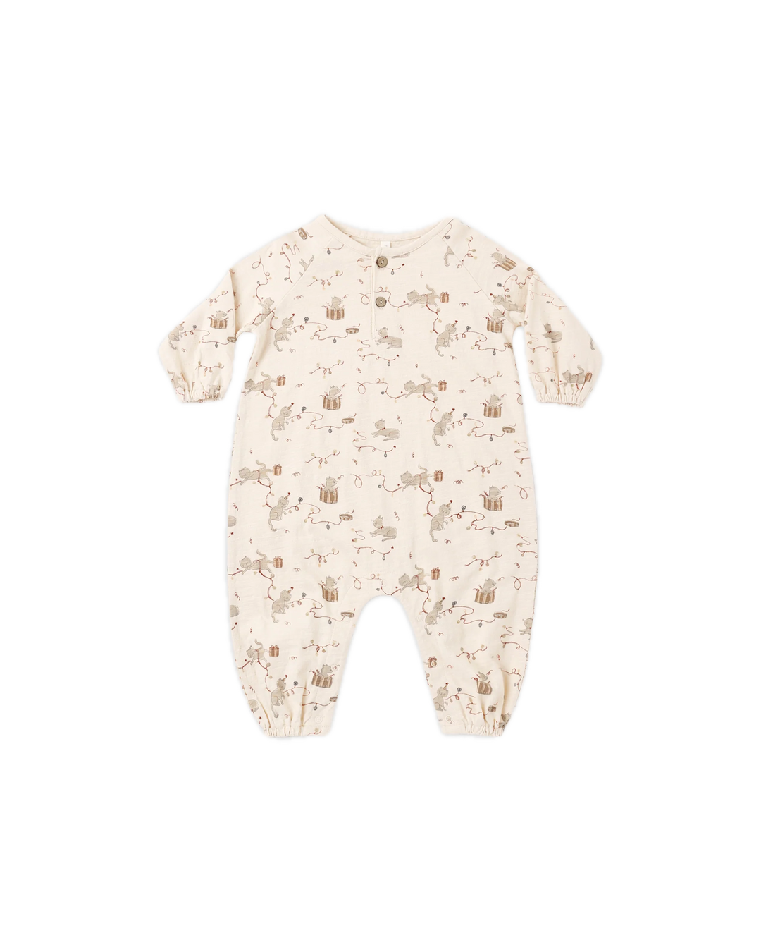 Rylee + Cru Henley Jumpsuit - Kitties
