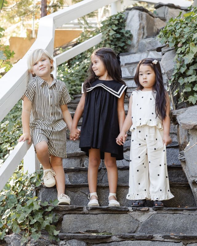 Rylee + Cru Wide Leg Pant - Polka Dot