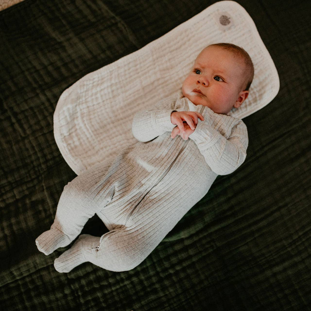 Parker Baby Co. Muslin Burp Cloths 4 Pack - White