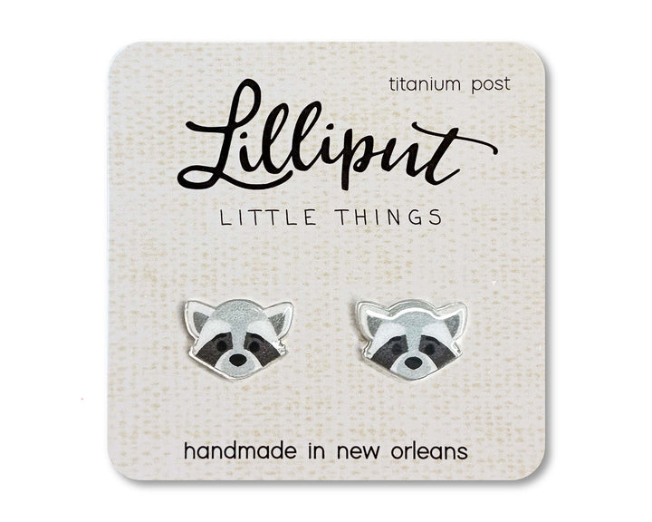 Lilliput Little Things Raccoon Earrings // Quirky Earrings