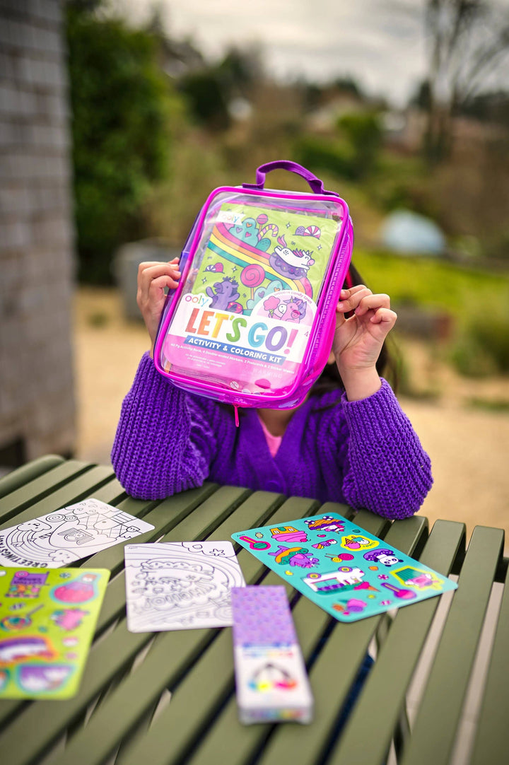Ooly Let's Go! Activity & Coloring Kit - Unicorn Candy Town