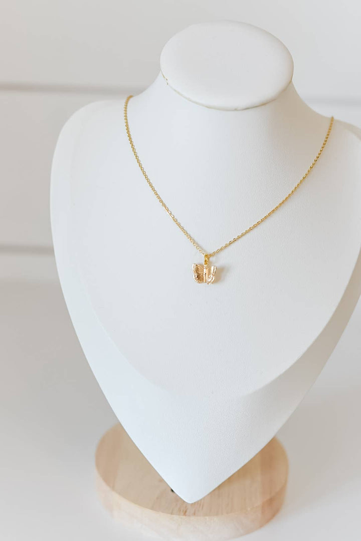 Bella Rey Gabrielle 18k Gold Plated Dainty Butterfly Necklace