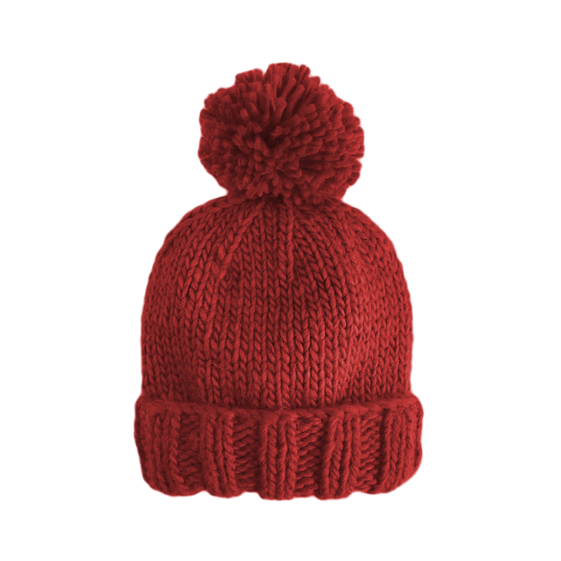 Blueberry Hill Classic Pom Hat - Red
