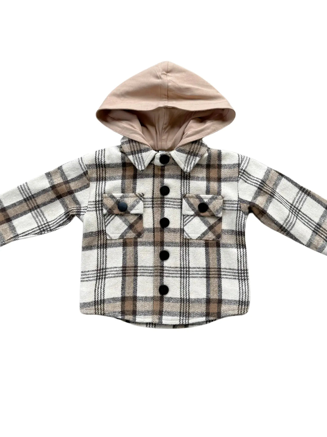 Babysprouts Hooded Shacket - Desert Plaid
