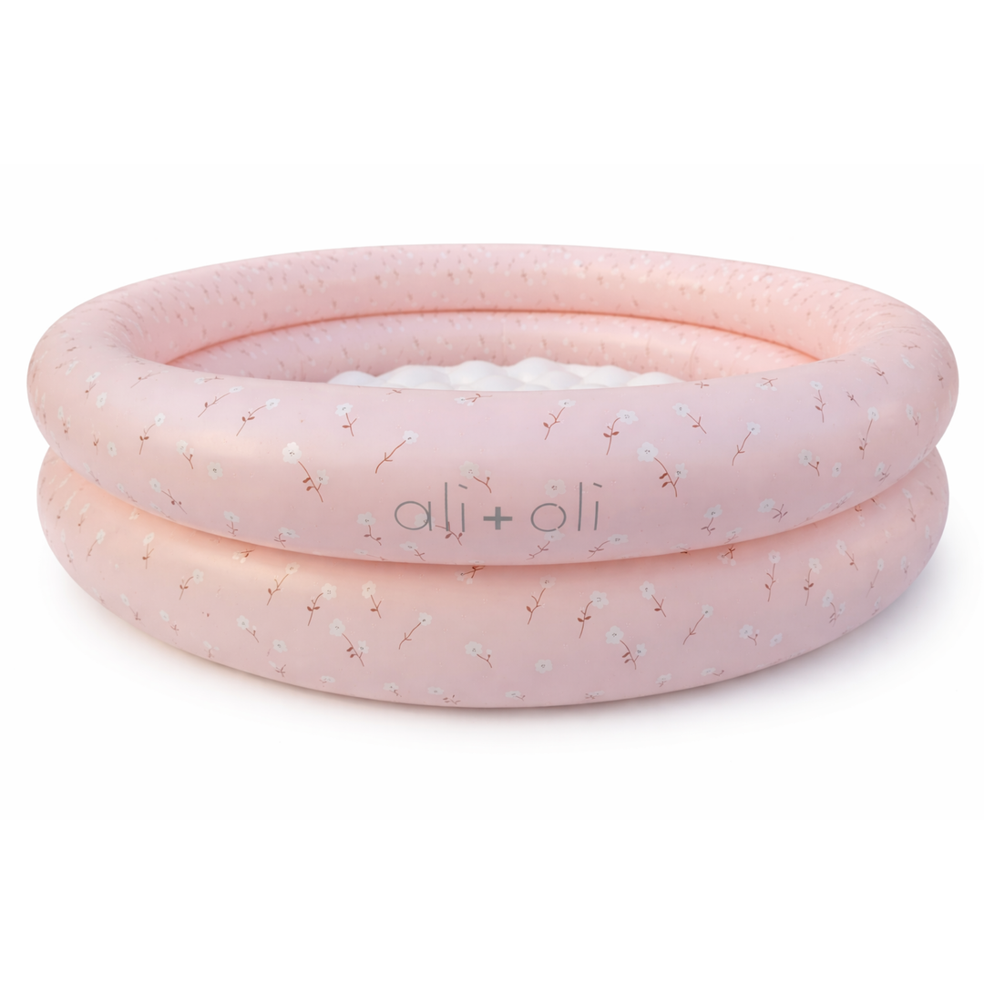 Ali+Oli Two-Ring Inflatable Kiddie Pool - Peony