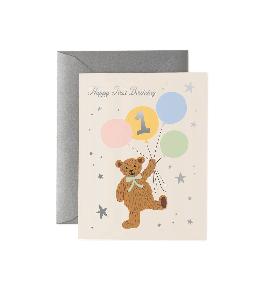 Rifle Paper Co. First Birthday Bear Birthday Card