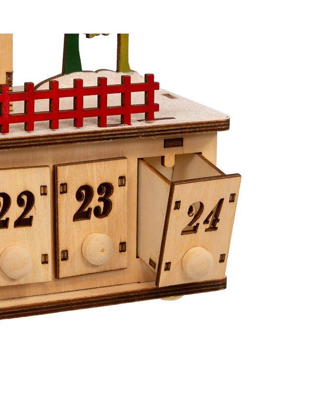 Kurt S. Adler 6.7"Light Up Christmas Village Advent Calendar