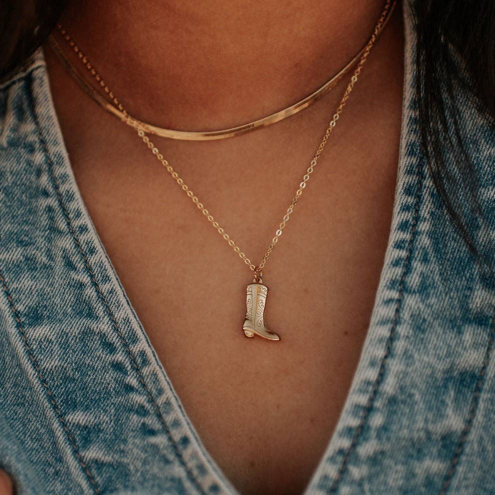 Mauve Jewelry Co. Dolly Boot Necklace