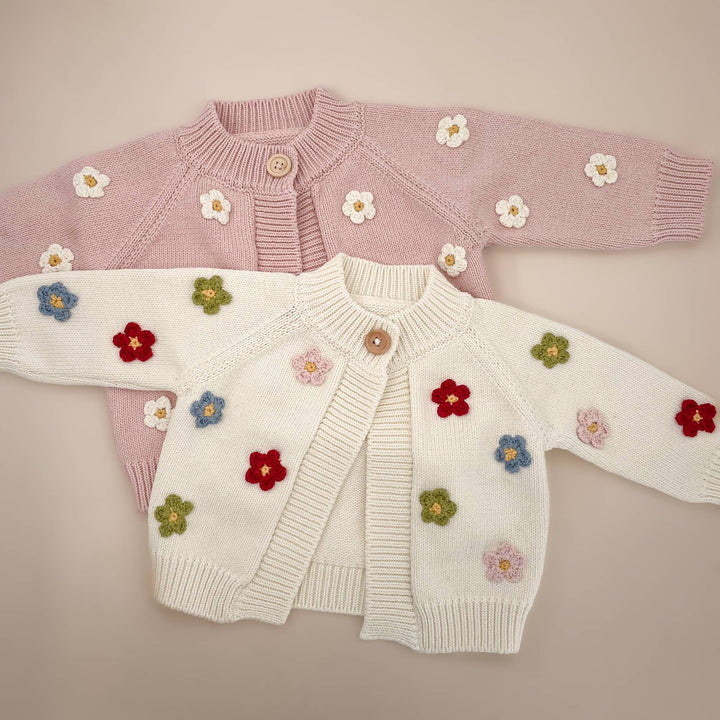 The Blueberry Hill Cotton Flower Cardigan