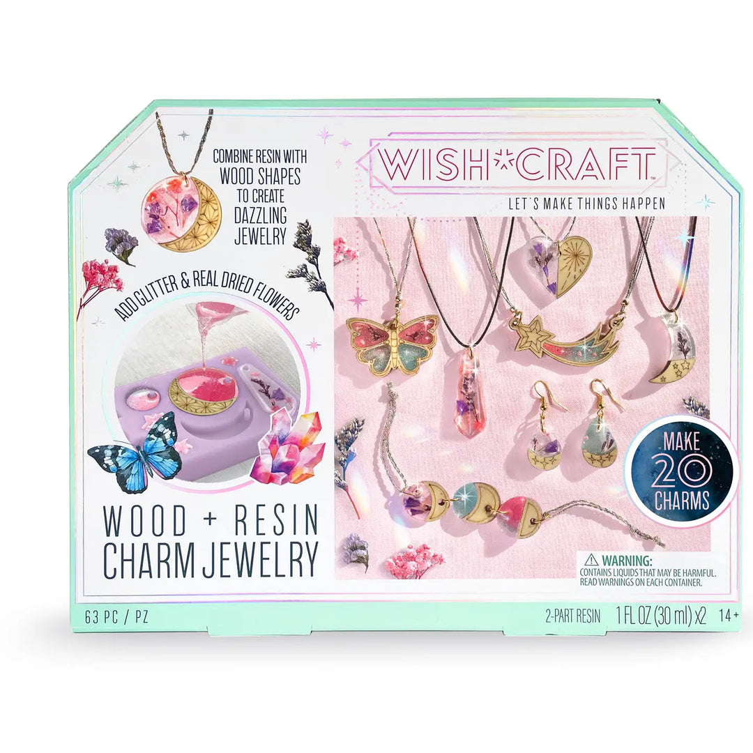 Bright Stripes Wish Craft Wood + Resin Charm Jewelry
