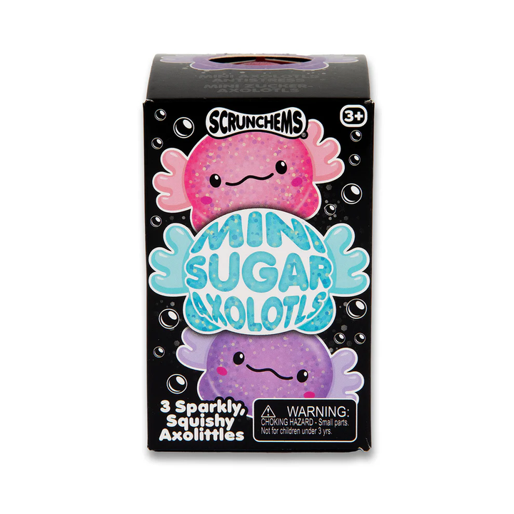 Scrunchems® Mini Sugar Axolotls Squishy Fidget Toy - 3 Pack