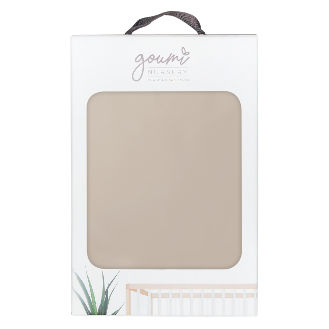 Goumi Viscose + Organic Cotton Changing Pad Cover - Sandstone