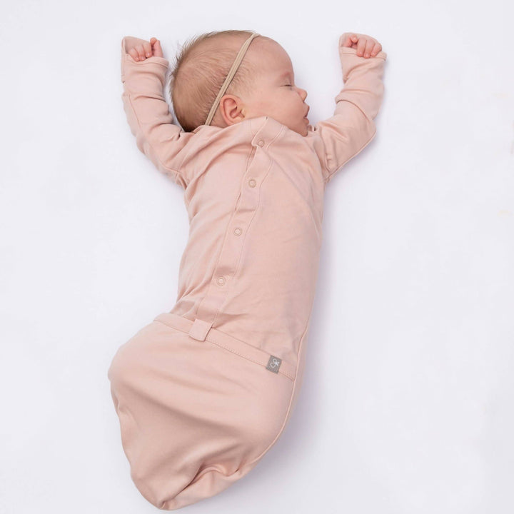 Goumi 24 Hour Convertible Sleeper Baby Gown - Rose