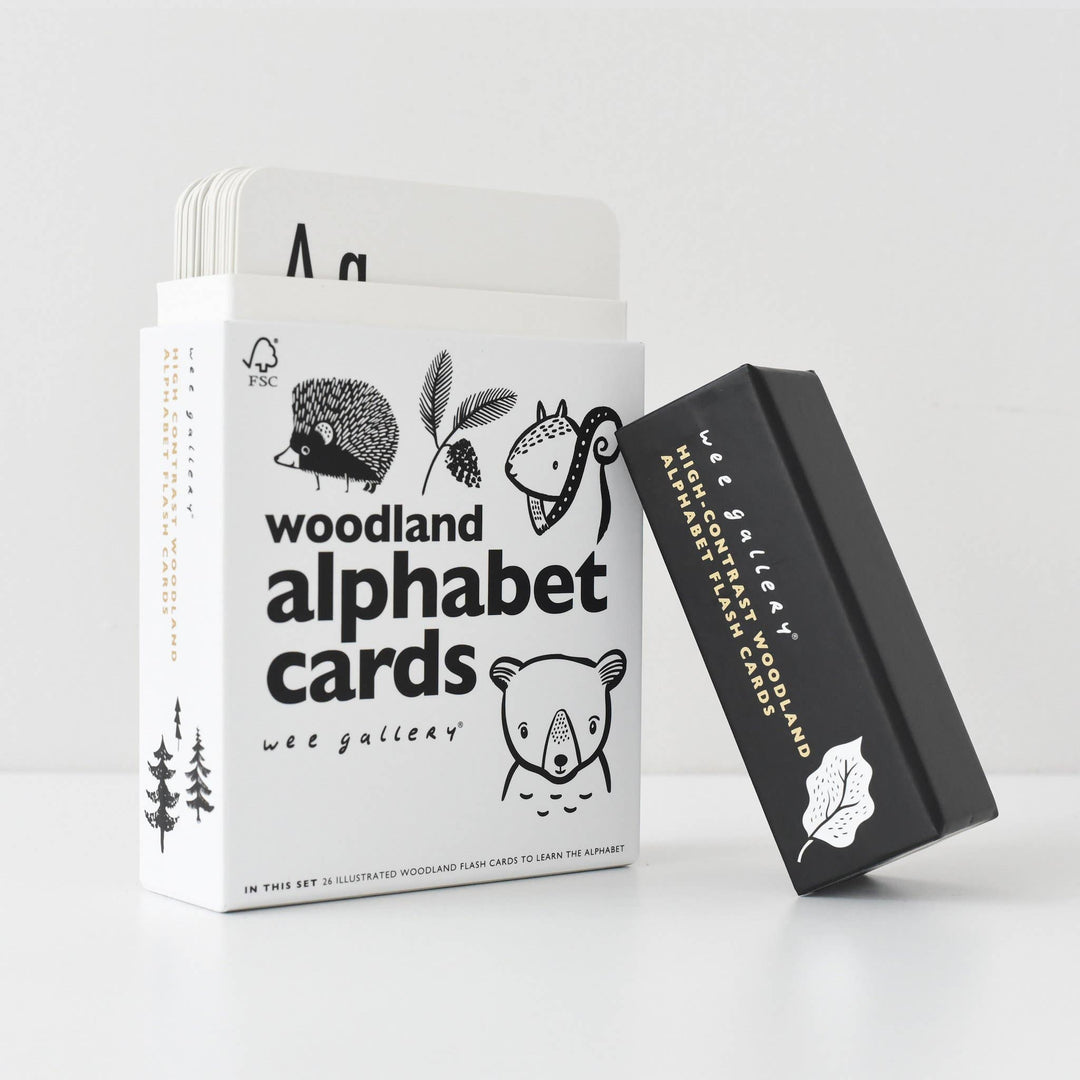 Wee Gallery Woodland Alphabet Cards - ABC Learning Preschool Flash Cards