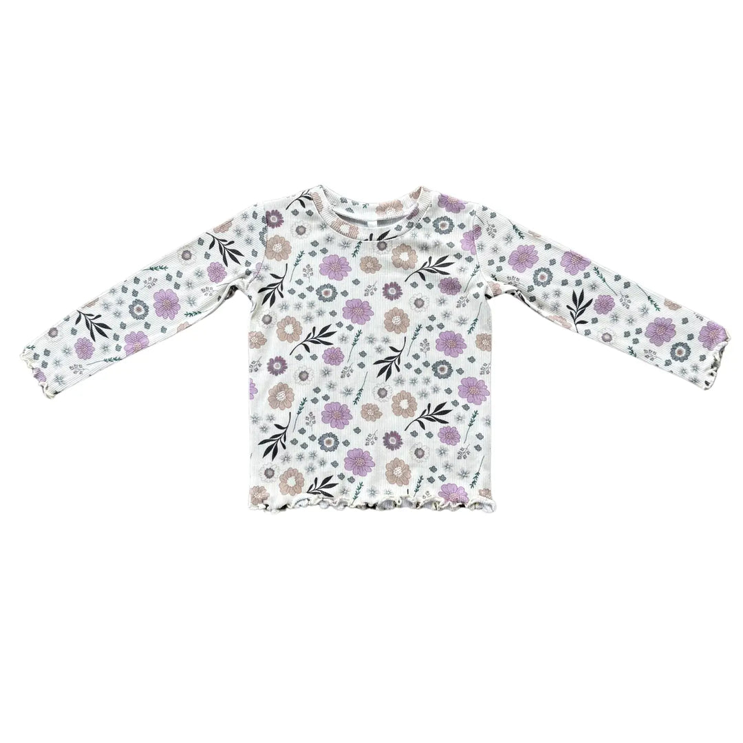 Babysprouts Lettuce Hem Tee - Winter Floral