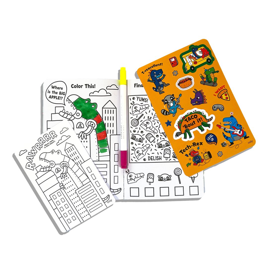 Ooly Let's Go! Activity & Coloring Kit - Kitty In The City